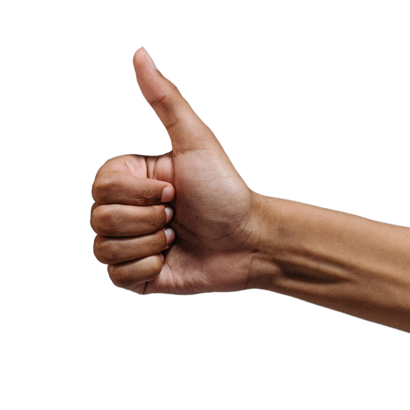 Hand mit Daumen hoch